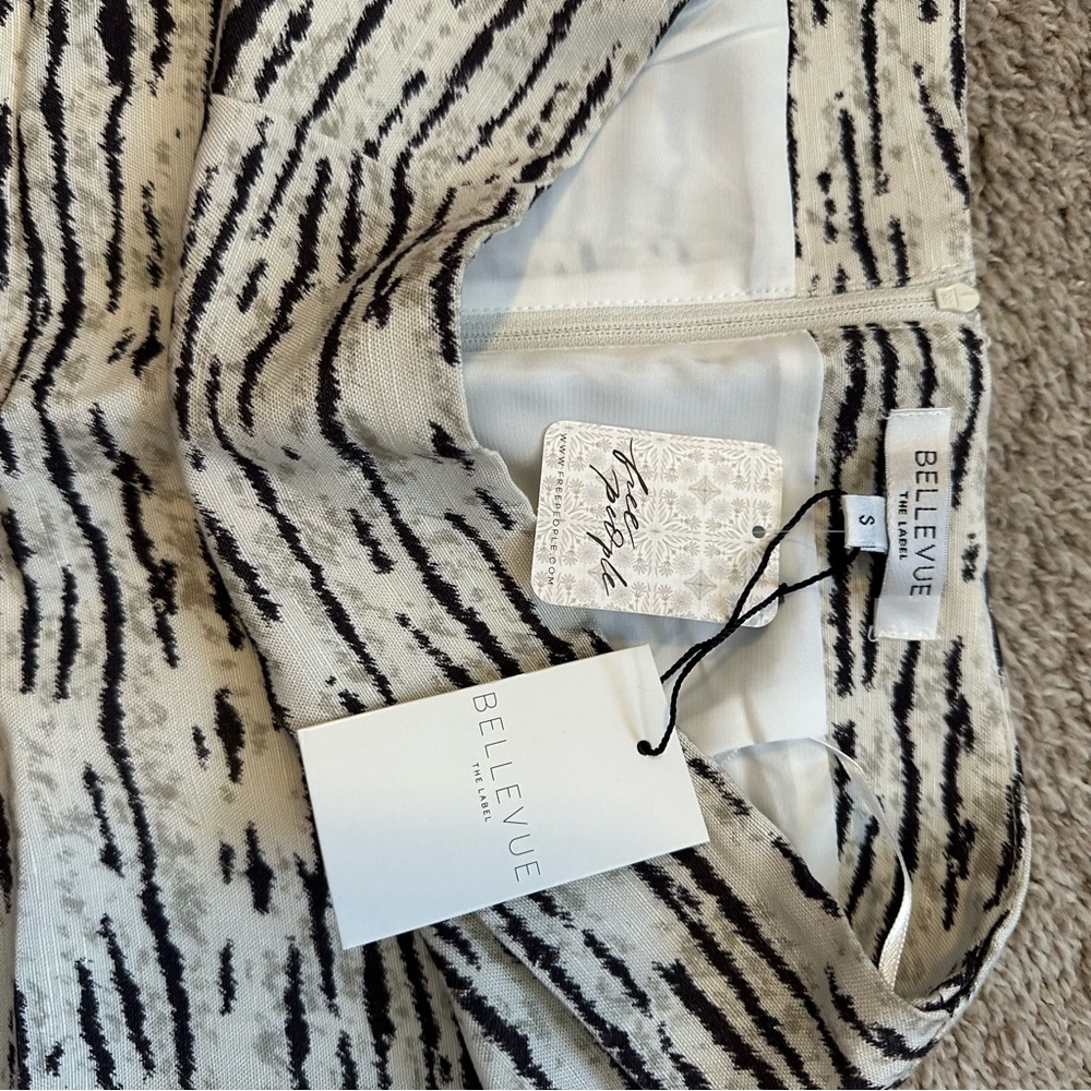Free People Black, white and grey Skirt
